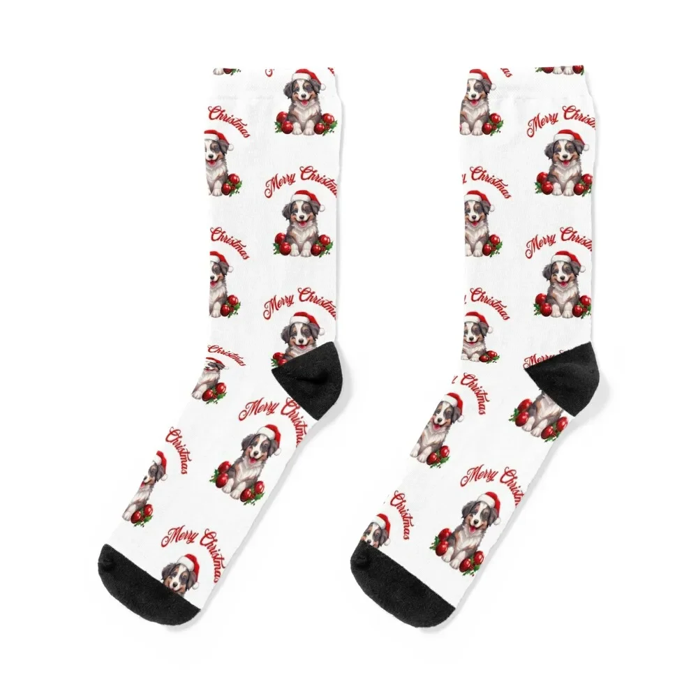 

Christmas Maltese Australian Shepherd Socks gifts crazy Socks Girl Men's