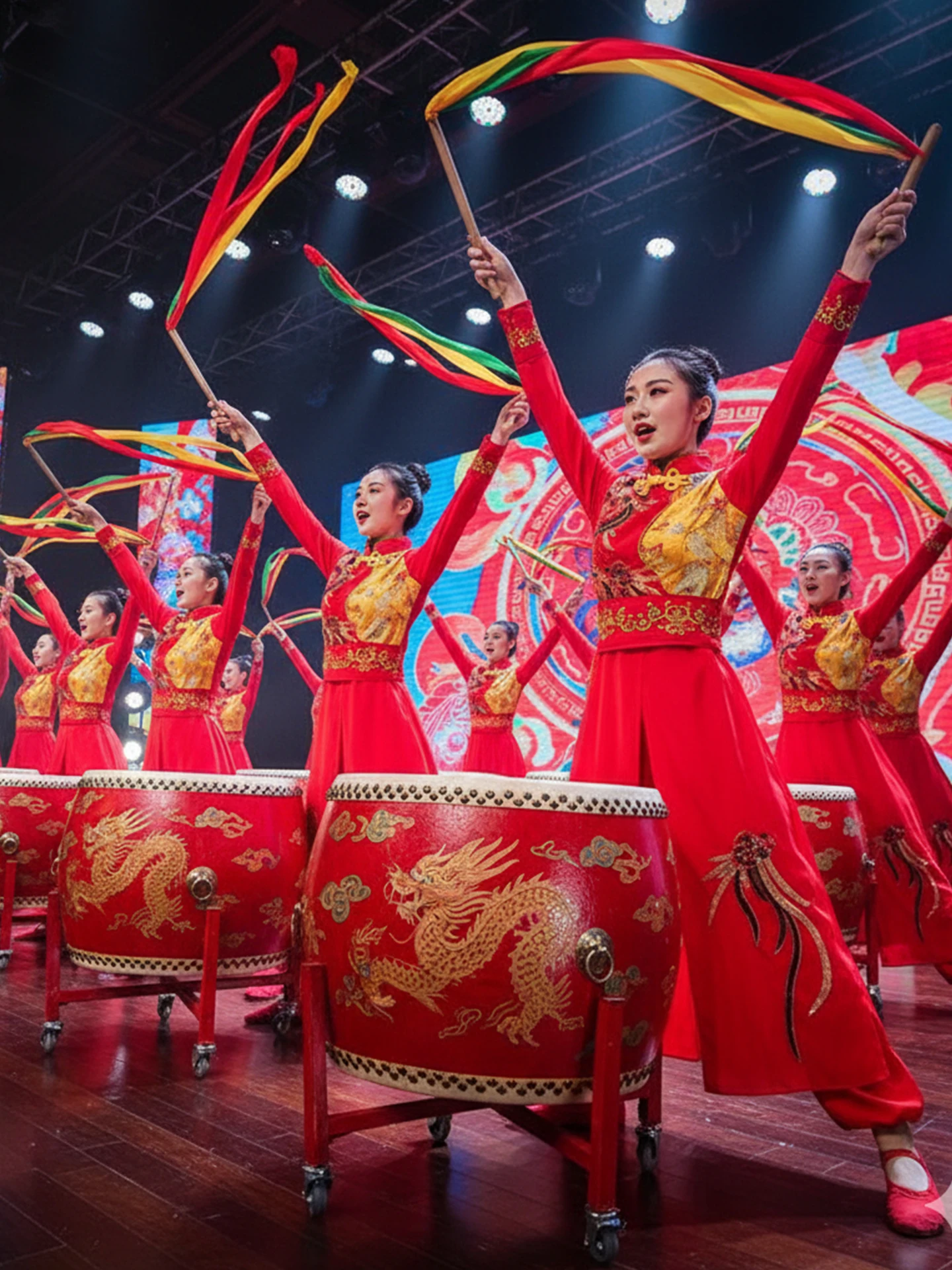 

Новый костюм для выступлений с поясным барабаном 2025 года для взрослых, мужской и женский, для игры на барабанах драконьего гонг-барабана, зимний традиционный танцевальный наряд