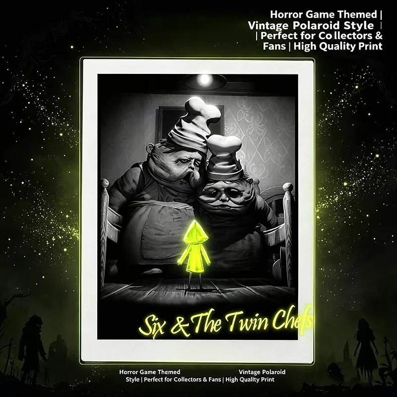 Little Nightmares Official Peel-off Instax Card Full Set, Six & The Thin Man, Grating and Thermal Craft Anime Merch
