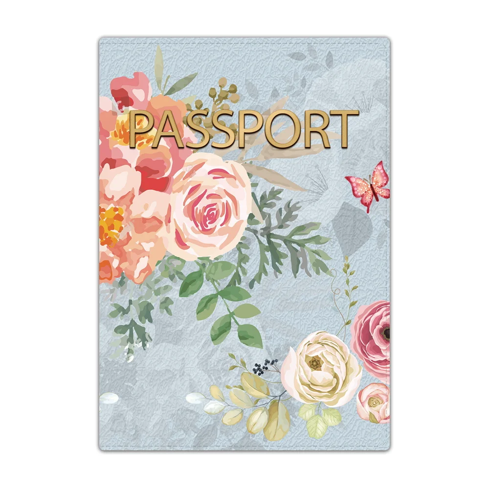 Travel Passport Holder Cover Wallet Transparent Leather ID Card Holders Business Credit Card Holder Case Pouch Paint Pattern