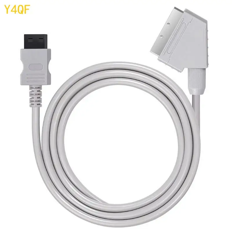 Y4QF RGB SCART VIDEO AV CORD CABLE لـ WII-U لعبة فيديو