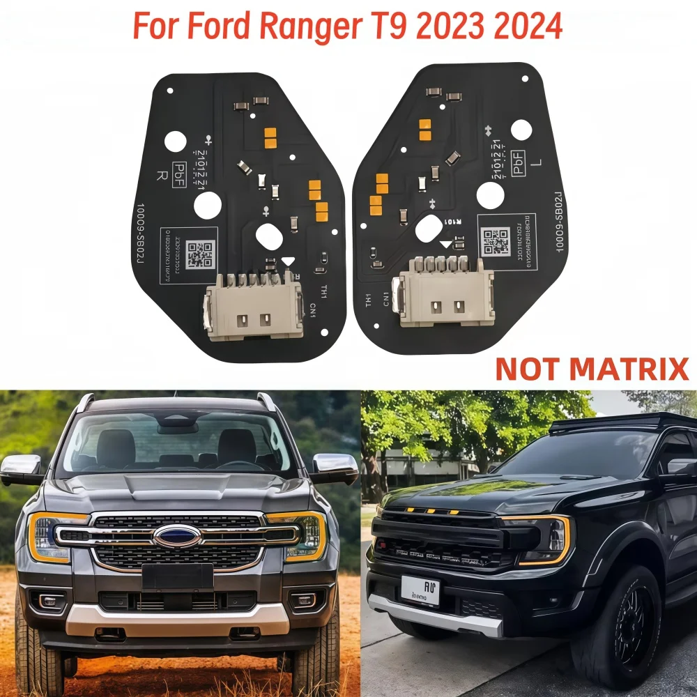 

Для Ford Ranger Raptor Lariat Wildtrak XL XLT 2024-2025 дневные ходовые светодиодные фонари DRL, панели модулей, янтарные автомобильные аксессуары