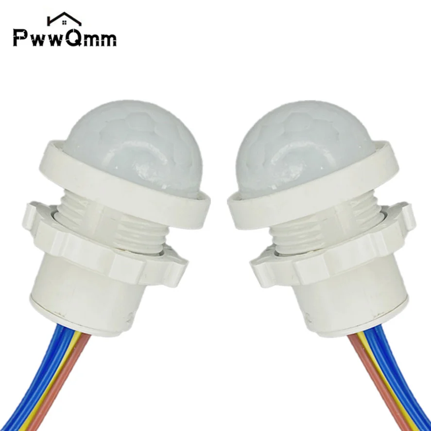 PwwQmm AC 220V 110V PIR Sensor Detector Smart Switch LED PIR Infrared Motion Sensor Detection Automatic Sensor Light Switch