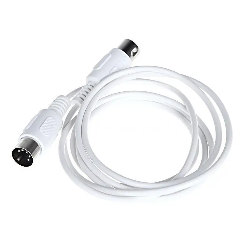 5 Pin MIDI DIN PLUG Extension Cable Male to Male 3M/9.8FT White