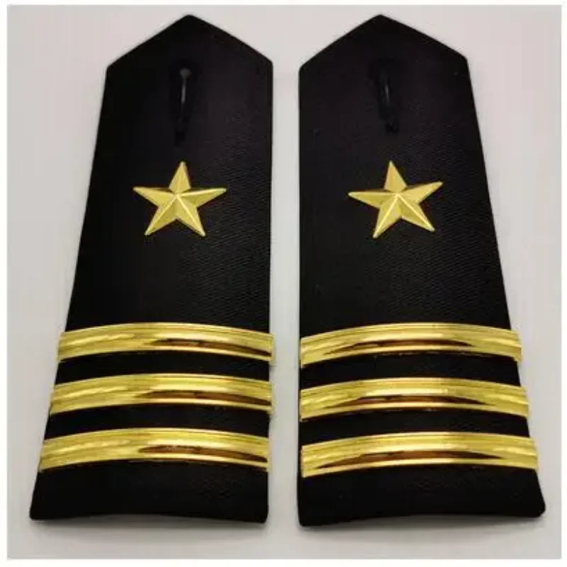 Epaulette militar de metal estrela de cinco pontas Land Force Black deve marchar