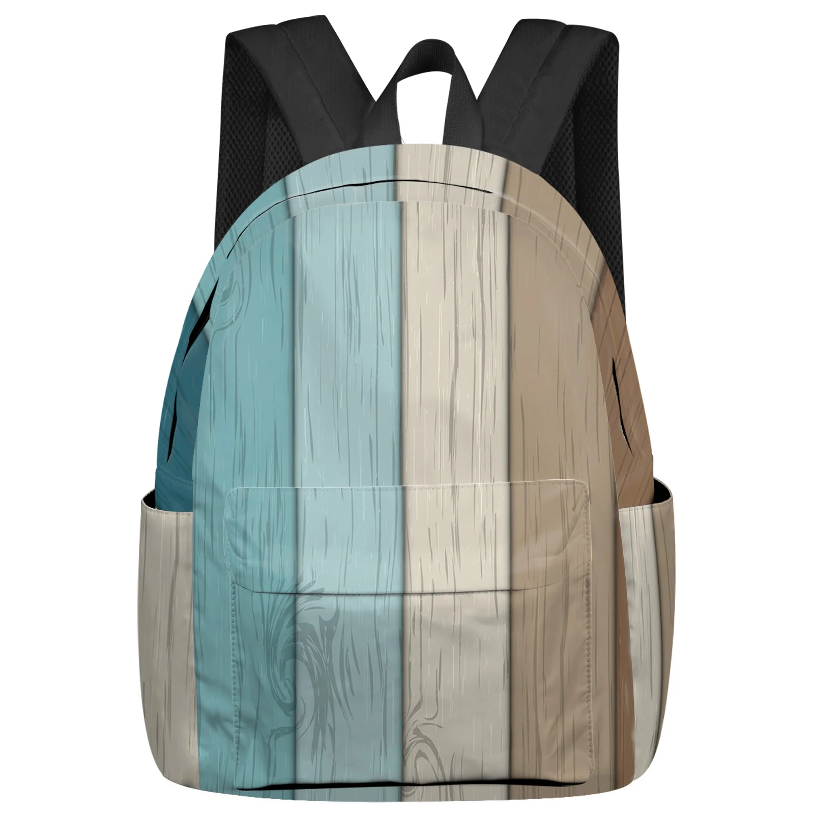 

Retro Teal Gradient Wood Grain Farm Backpack School Bags For Teenager Girls Bookbag Men Backbag Shoulder Bag Laptop Mochila