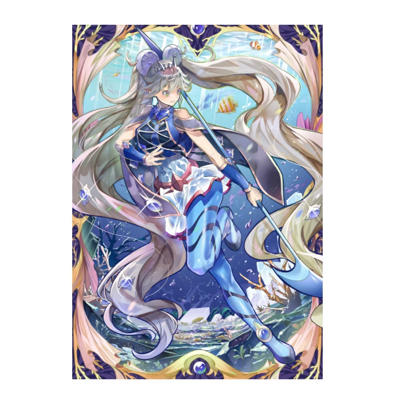 

Набор из 60 штук 63x90 мм для самостоятельного изготовления Yu-Gi-Oh! Защитные чехлы для карт Marincess Aqua Argonaut с цветным эффектом Ygo, подарочные игрушки