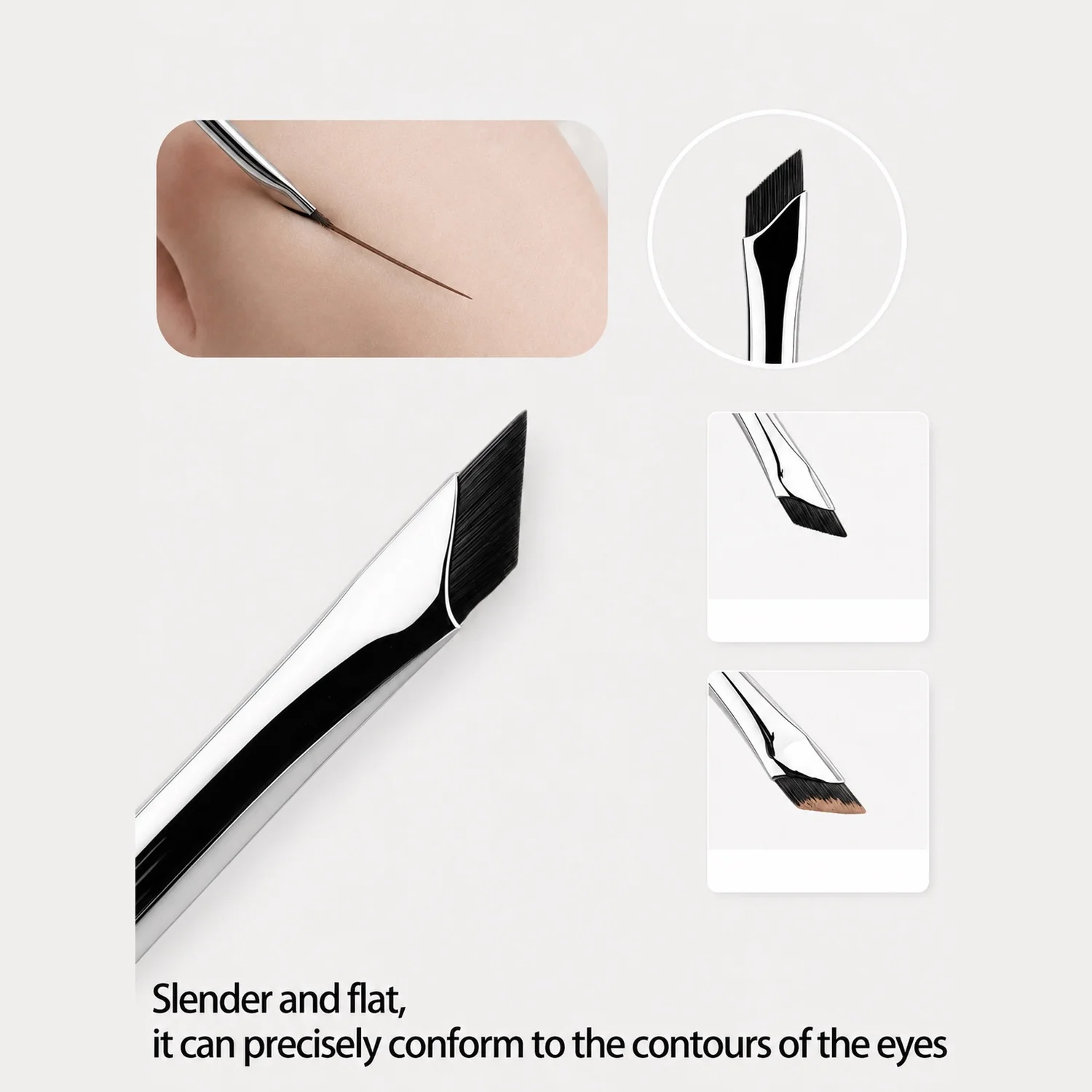 14pcs Precise Eye Makeup Brush Set, Including Angled Eyeliner Brush, Ultra-Fine Eyeliner Brush And Eyebrow Brush, Suitable