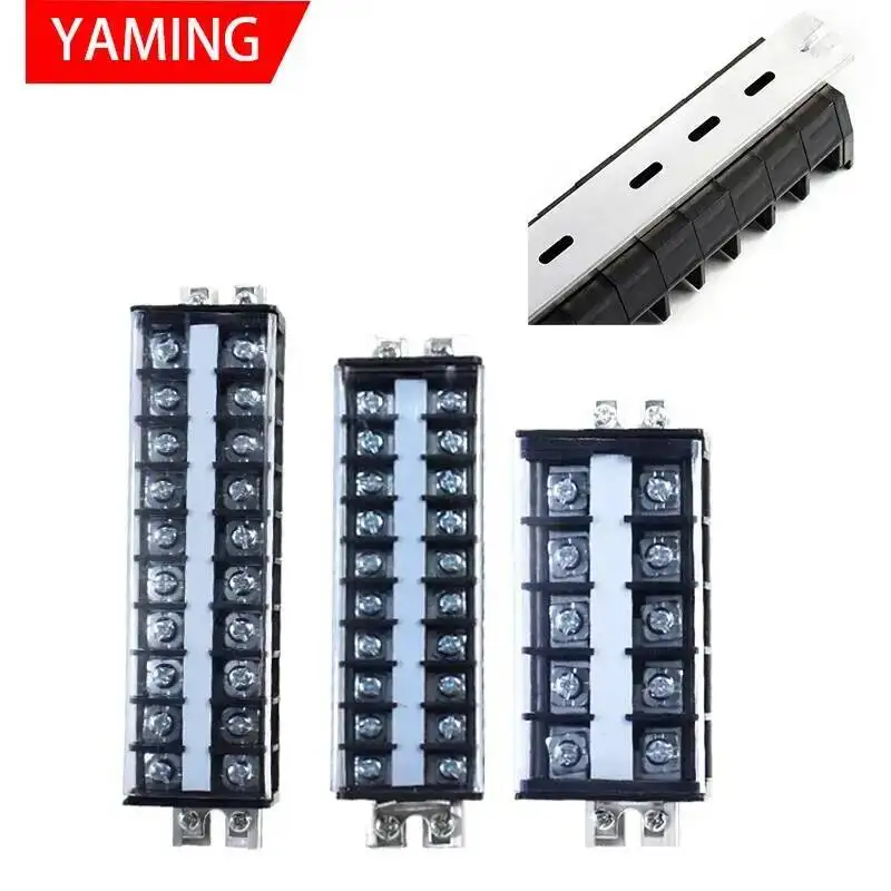 

TD Series 15/20/30A Terminal Block DIN Rail Mounting 5/10/15/20/30/35/40/50 Position Brass Part TD-1505