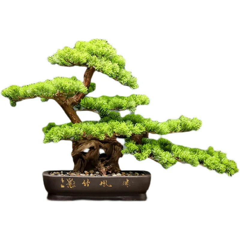 

Simulated welcome pine bonsai living room porch cypress beauty pine tree ornament new Chinese green plants