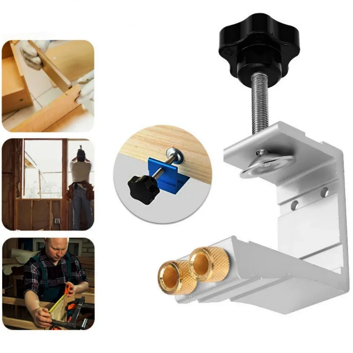 내구성과 경량 디자인을 위한 다웰 제작을 위한 대각선 정밀 포지셔닝 도구용 목공용 포켓 홀 지그 1개 세트