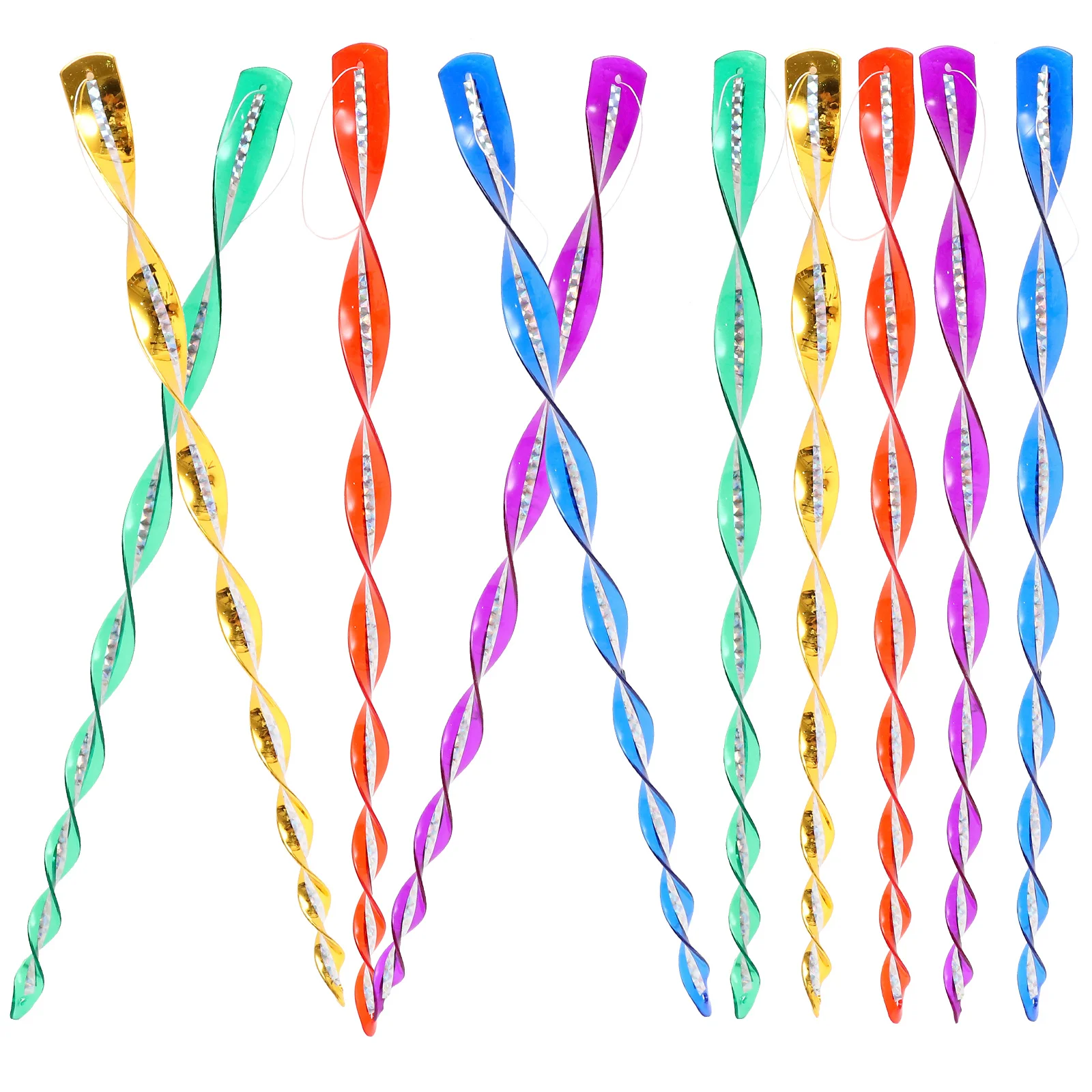 

10Pcs Anti Bird Decorative Strip with Reflective Spinning Rods for Garden Lawn Pond Orchard Airport Pigeon Deterrent Outdoor