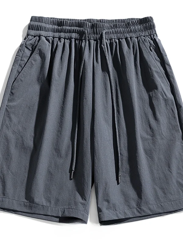 

Lazy Versatile Summer 2025 Men's Casual orts Five-Point Retro Japanese Sle Spor Loose Fit Straight Leg High Elastici