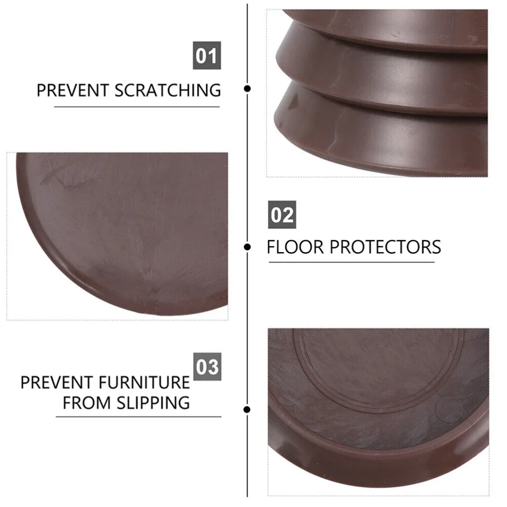 Parti di mobili Tazze con rotelle Ruote per pavimenti antiscivolo Tappeto in cemento per tutti i pavimenti Piastrelle in laminato Legno Durevole