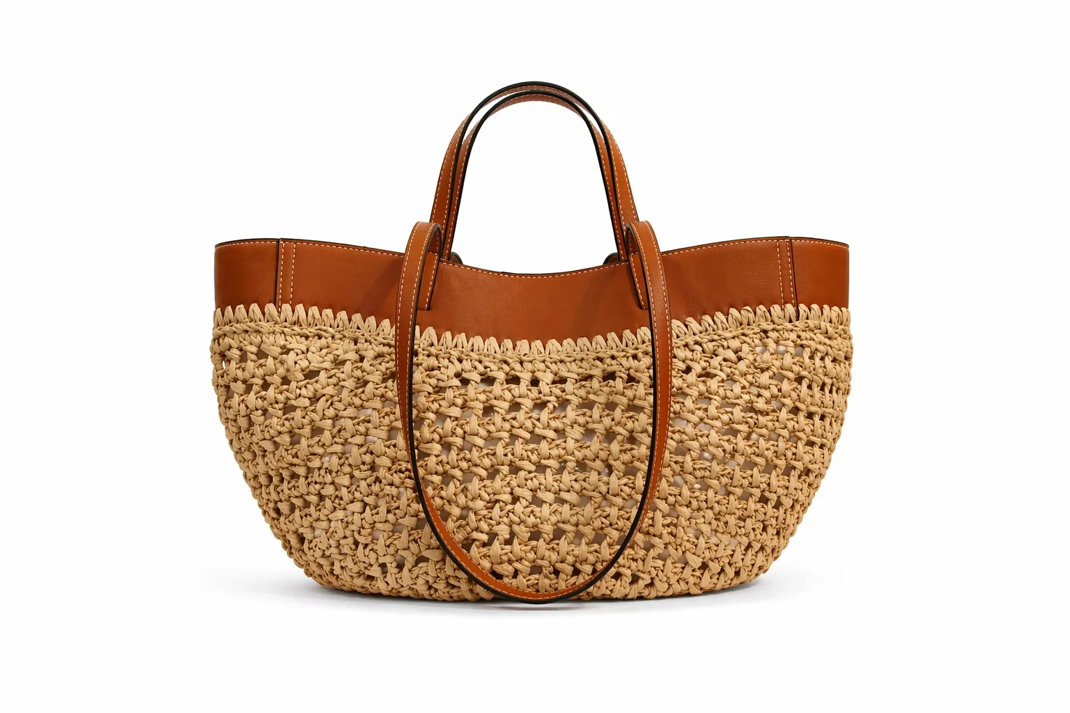2026 New Cross-Border Large Capacity Woven Straw Bag Lazy Vacation Beach Style Women's Tote Handbag Single Shoulder Purse