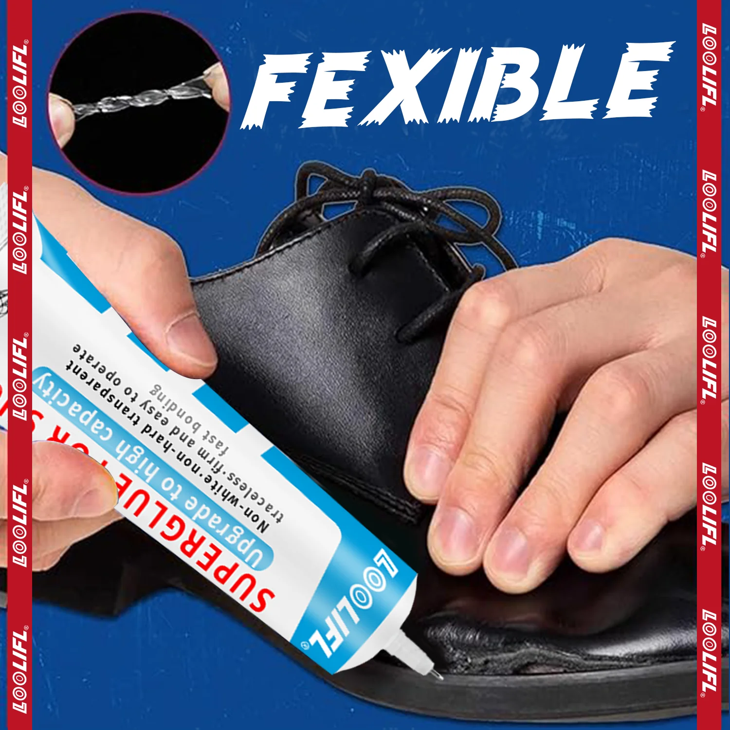 Agente di riparazione super resistente, manufatto per la riparazione della colla per scarpe, colla professionale per calzolaio, plastica impermeabile e resistente all'usura.