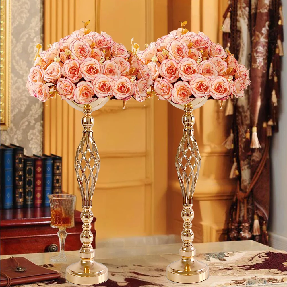 2Pcs/10Pcs Versatile Flower Arrangement Stand & Pillar Candles Holder Set for Wedding Party Dinner Centerpiece Event Restaurant