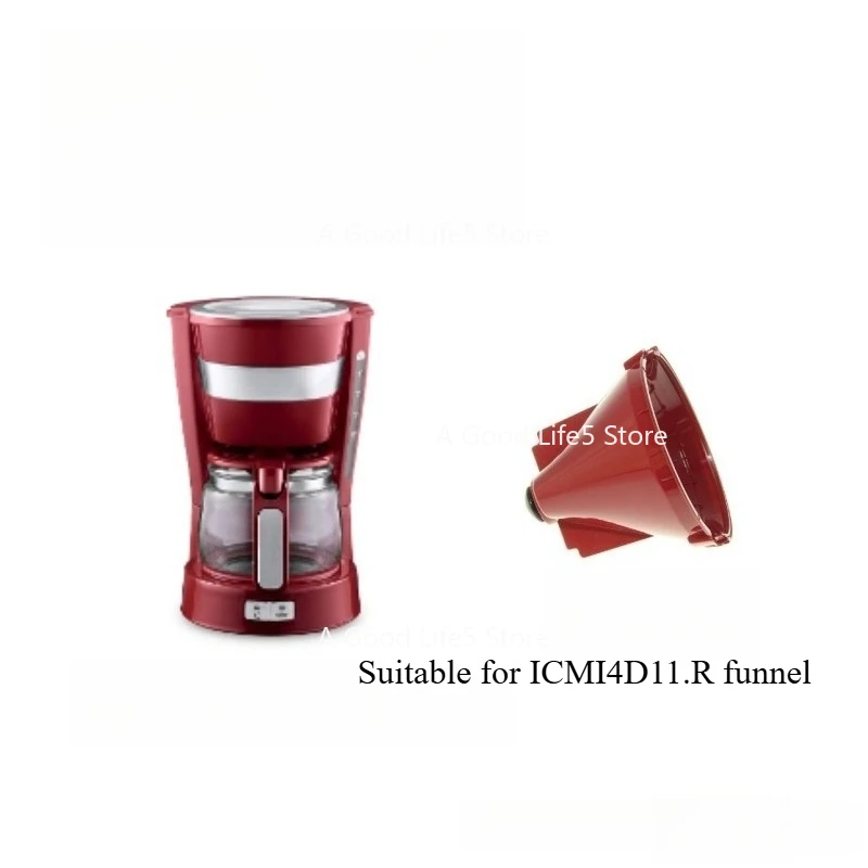 

Подходит для аксессуаров кофемашин DeLonghi: держатель фильтра ICM14011, красный, воронка.