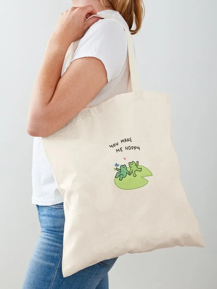 you make me hoppy Tote Bag female bag Big bag Portable shopping