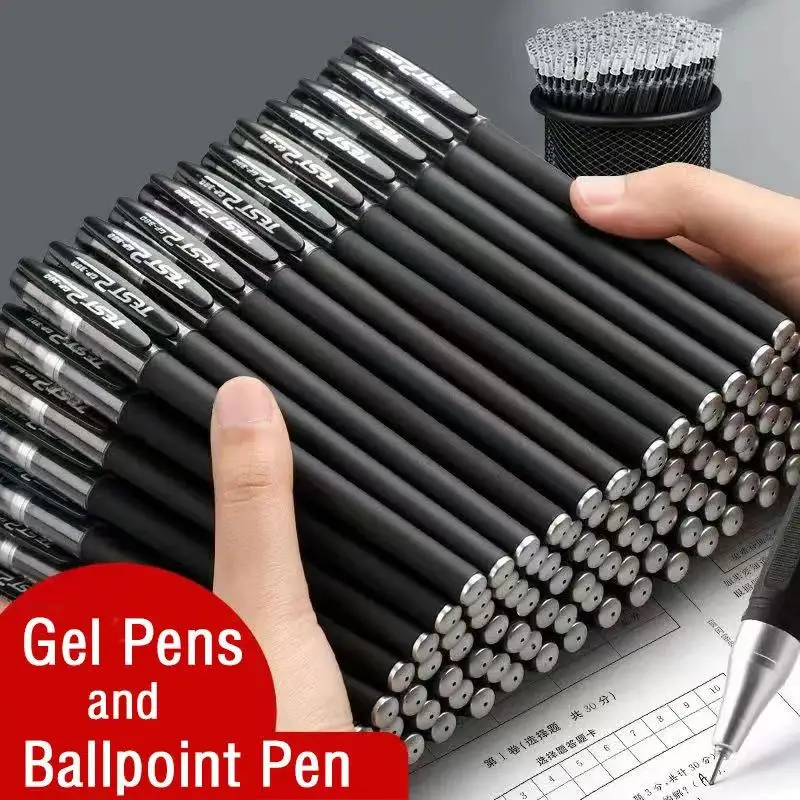

Gel pens Set Black Blue Red Refill Gel Pen Bullet Tip 0.5mm School & office Supplies Stationery kawaii accessories stationery