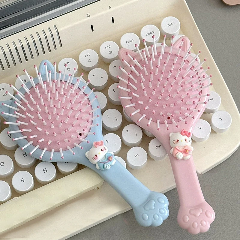 Sanrio Cartoon Massage Comb Hello Kitty Airbag Comb Travel Portable Handle Airbag Small Comb Hair Brush Cartoon Air Cushion Comb