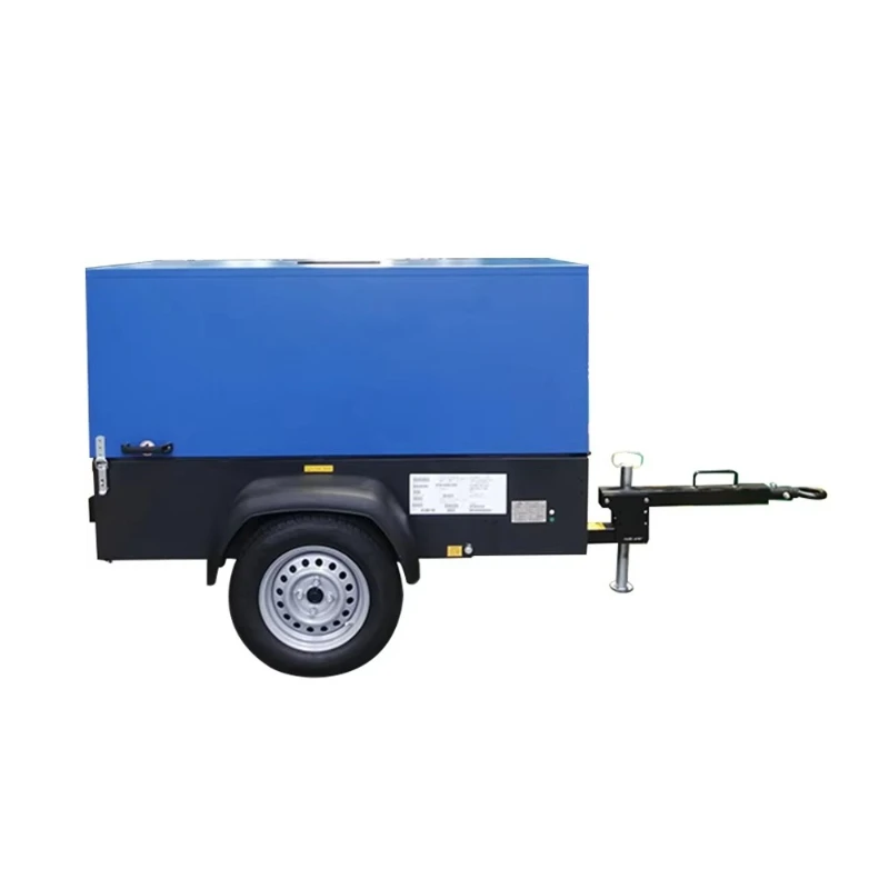 High Efficiency Diesel Towable Screw Compressor 350CFM11bar for Water Conservancy Drilling Quarry Blasting Works