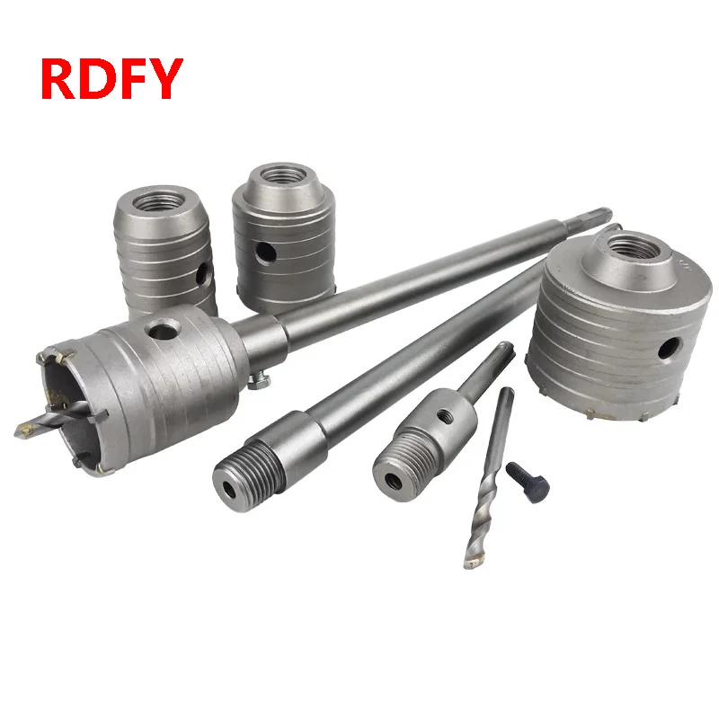 RDFY 1PCS SDS PLUS SDS SQUARE Electric Hammer Wall Drilling Saw Concrete Perforation Air Conditioning Installation 30mm-160mm