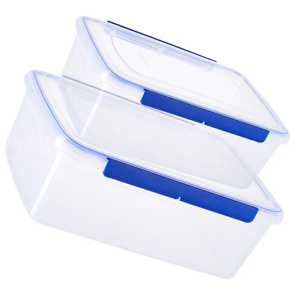 2 قطعة صندوق عجين قابل لإعادة الاستخدام حاوية بلاستيكية محكمة الغلق لتخزين عجين البيتزا المحمولة متعددة الوظائف #4