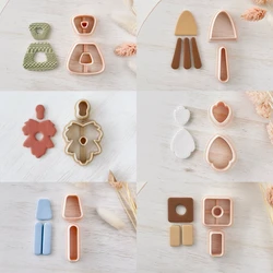 2Pcs/Set Polymer Clay Earring Cutter, Dangle Clay Cutter, Abstract shape clay Cutting Mold, Long Shape Cutters, DIY hand tools