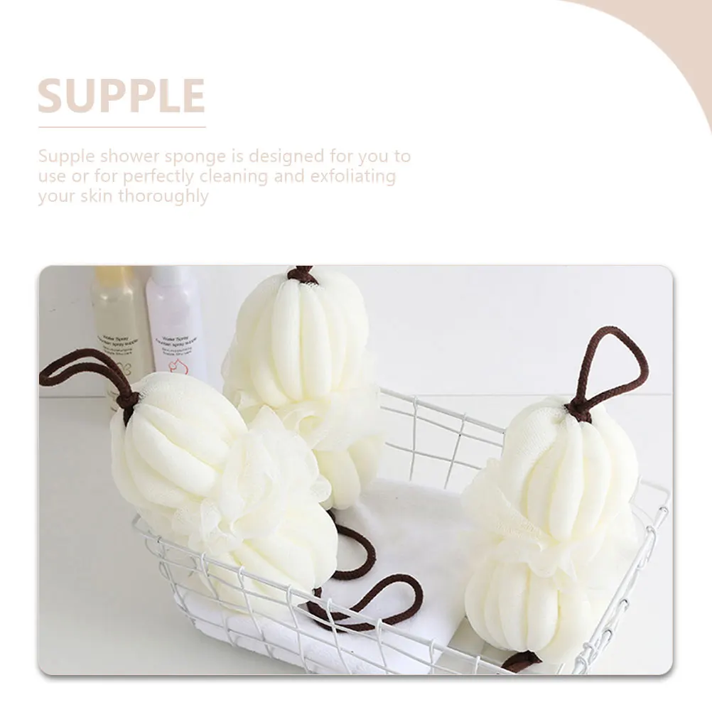 

5 шт., шарик для ванны, набор пуховок из люфы, бытовая губка для ванны для ухода за гладкой кожей, насыщенная пена, ежедневный душ, скруббер для тела, принадлежности