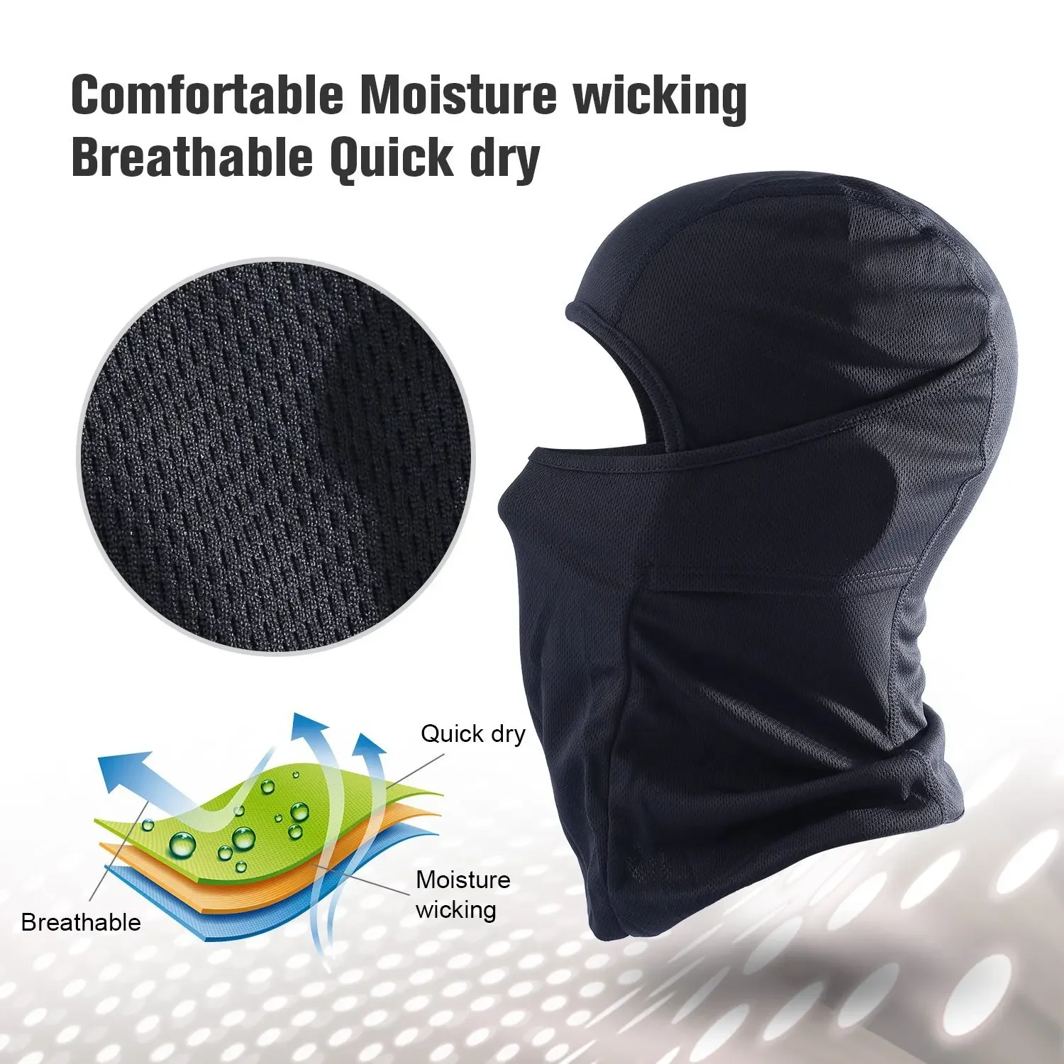 Absorbent Balaclava Cap Windproof Quick-Dry Breathable Mask UV Protection Soft Full Face Cover Cycling Tactical Beanies Hats Men