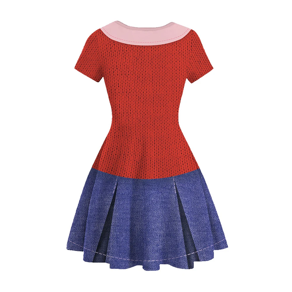 Turning Red Dress For Girls Princess Dress Meilin Lee Cosplay Mei Li Carnival Child Kids Birthday Party Halloween Costume