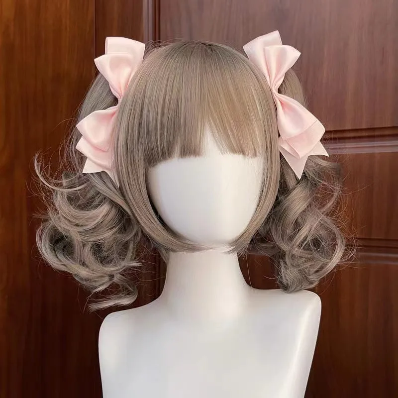 Kawaii Handmade Bow Hairclip Anime Lolita Hairpin Cosplay Headdress JK Uniform Hair Accessory Xmas Gifts