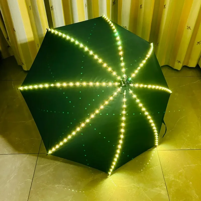 Colorful LED Light Umbrella Variety of Modes Light Bar Party Festival Performance Creative Supplies Props Umbrella Show Shooting