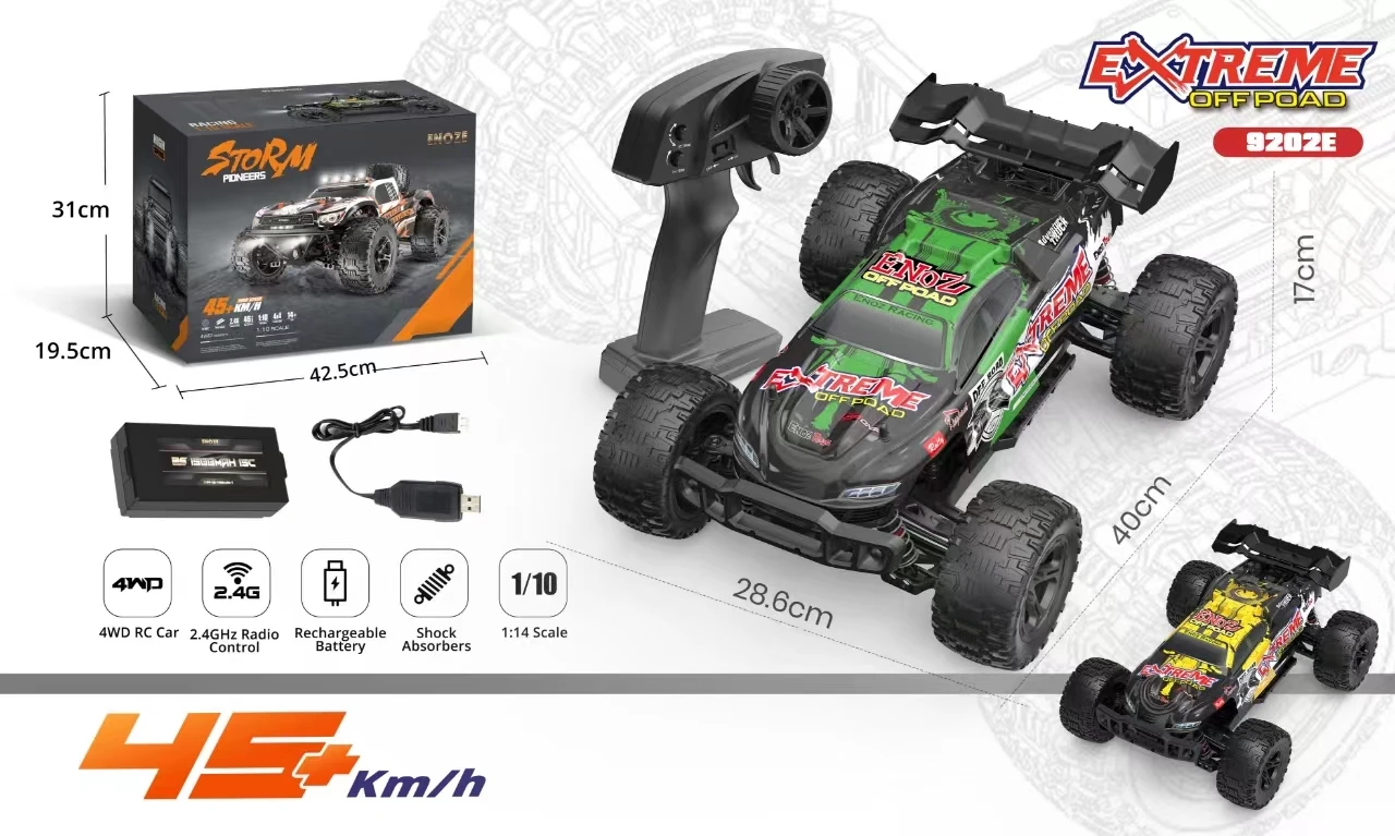 Nieuwe 1:10 full-scale 4WD RC auto - snelle off-road klimracewagen