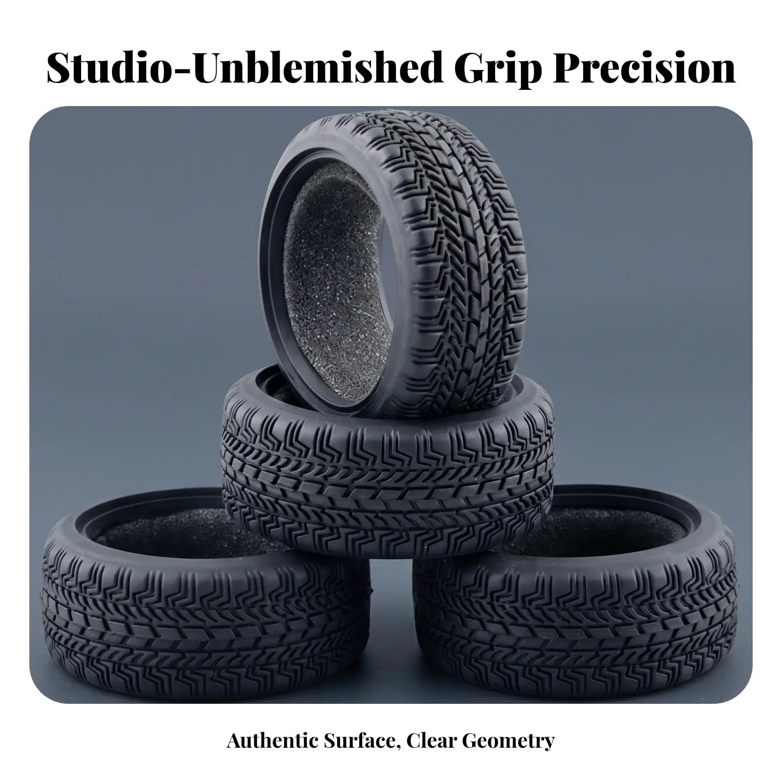 1 10 Scale RC Buggy Tires with Sponge Inserts Traction Grip for Dirt Track and Backyard Driving