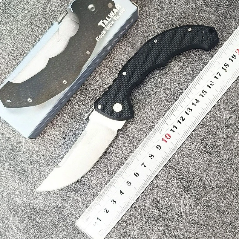 Portable Talwar Outdoor Camping Folding Pocket Knife Steel Blade ABS Handle Survival Fruit Utility Fishing Knives EDC Tools
