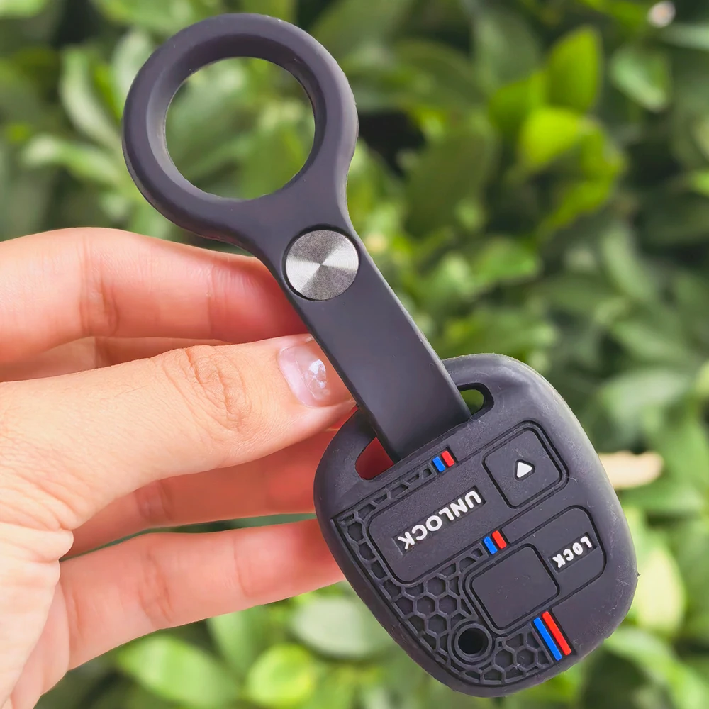 2 Buttons Silicone Car Key Fob Case Cover Keychain For TOYOTA CAMRY RAV4 Corolla PRADO YARIS Tarago For LEXUS view 3