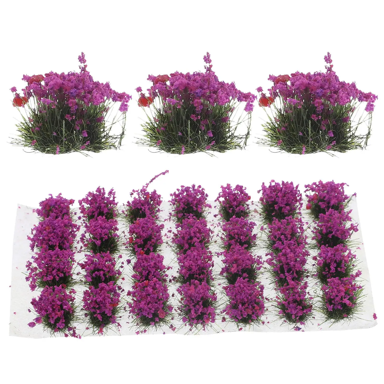 Flower Cluster Model Plant Mini Garden Decor House Ornament Clusters Simulated Resin Grass Vegetation