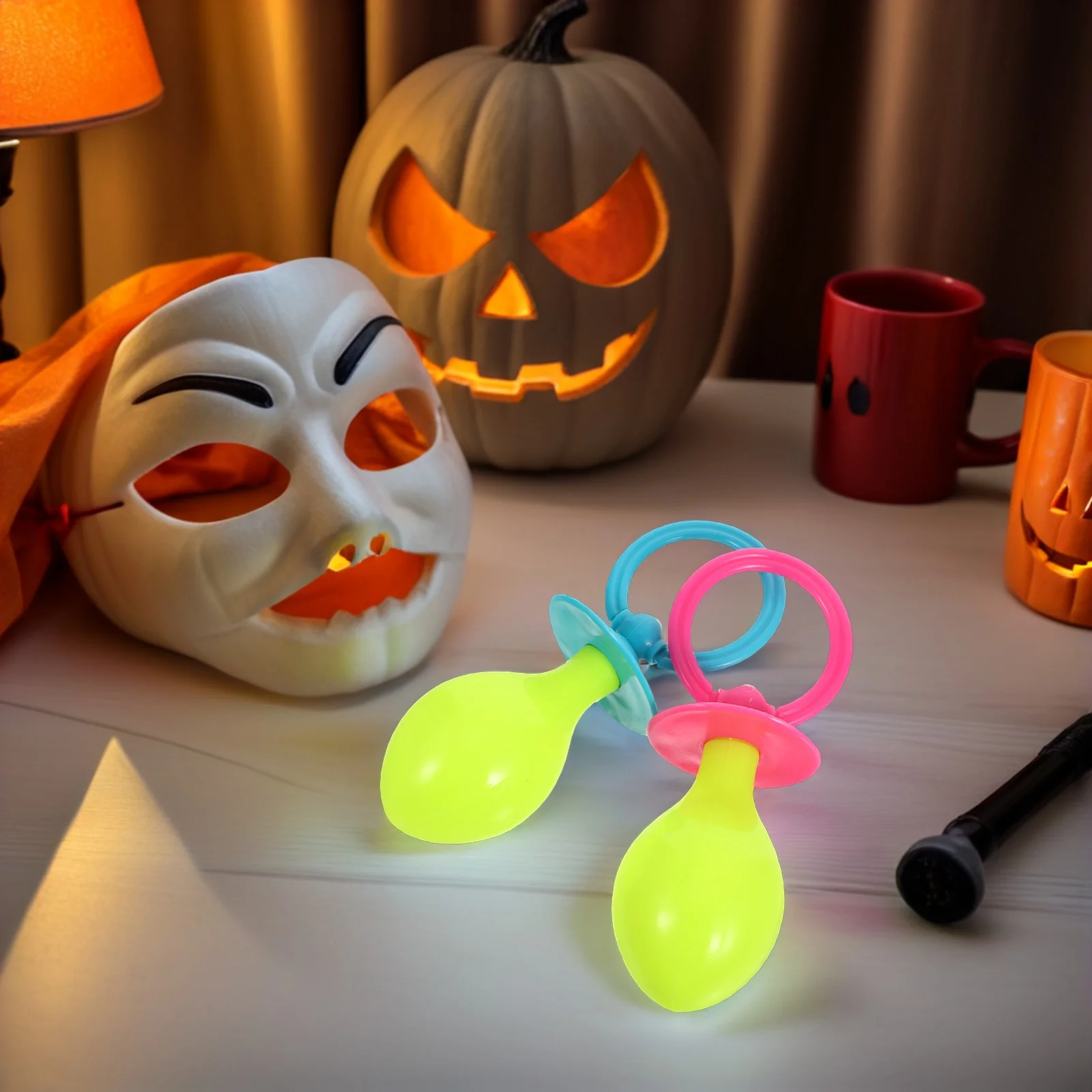 

4pcs Pacifier Props Costume Prop For Halloween Cosplay Funny Role Play Party Decorations And Photo Booth Props