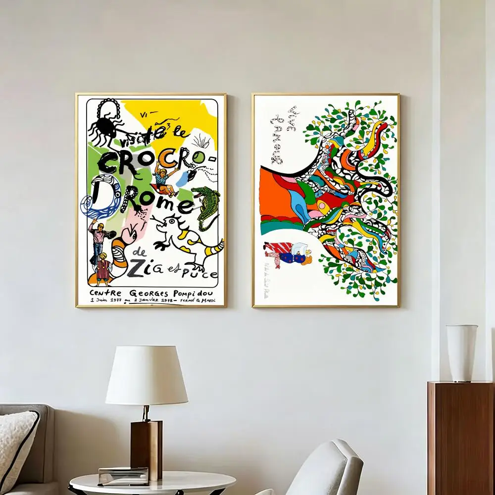Art Pop Niki de Saint Phalle Poster Peel And Stick Wall Art Self Adhesive PP Waterproof Wall Decor Living Room Bedroom Gift