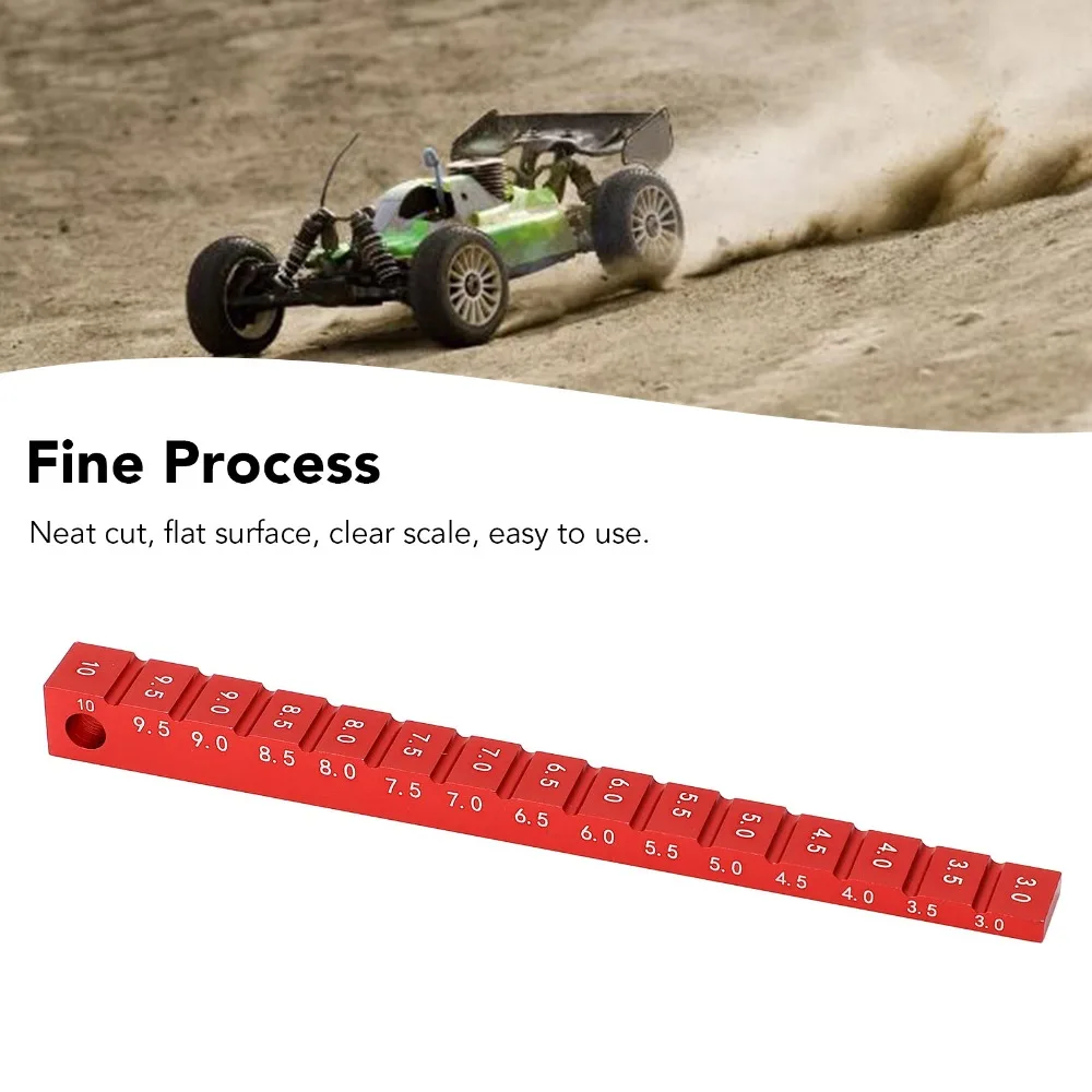 2 Pcs Aluminum Alloy Ride Height Gauge 3‑10mm With Clear Scale Chassis Ride Height Gauge RC Ride Height Gauge 1/10 RC Car