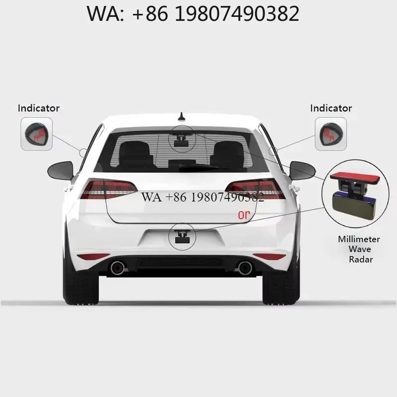 wmwmnu 77GHz BSD Car Blind Spot Detection System with Microwave Sensor Waterproof ADAS