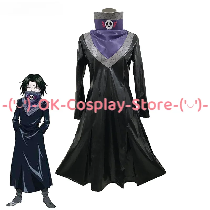 

Anime HUNTER×HUNTER Feitan Potoo Cosplay Costume Fancy Party Suit PU Leather Clothing Halloween Carnival Uniforms Custom Made