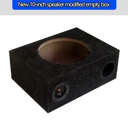 10-Inch New Ultra-thin Coaxial Speaker Empty Cabinet Wooden Box Square MDF Felt Car Modified Subwoofer Passive With Junction Box