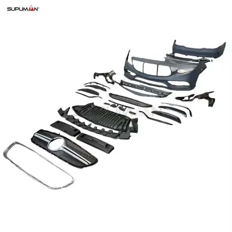 SPM Bumper Face Kit Upgrade to Cls63 Amg Style Body  2015-2023 for Mercedes Benz Cls W218   Accessories Plastic 1 Set