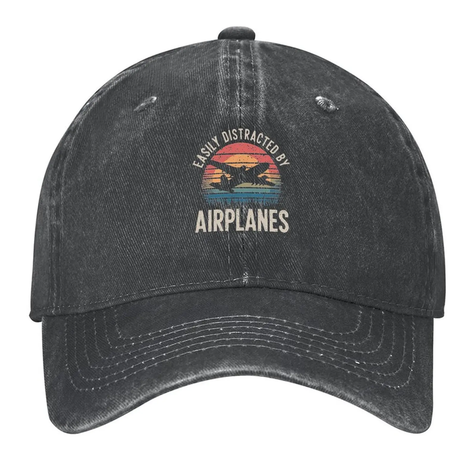 

Easily Distracted by Airplanes – For Aviation Lovers Baseball Cap Beach Cosplay Hat men Baseball For Men Women's
