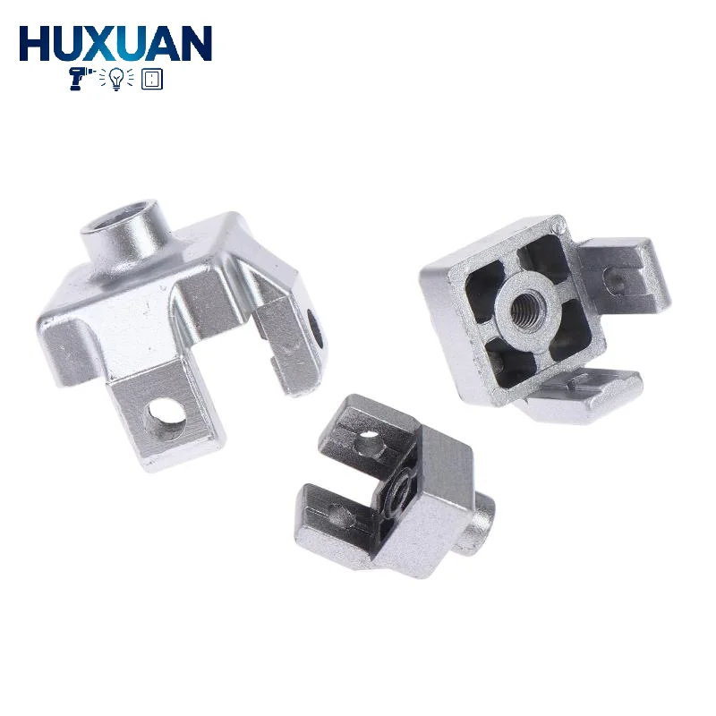 Caster Foot Wheel Cup Fixing Block Durable Aluminum Alloy Connect Block for M8 M10 M12 3030 4040 4545 Profile Industrial Use