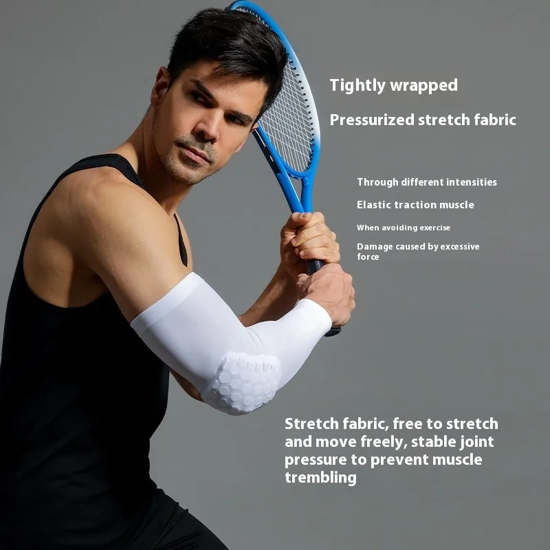 Hexagonal Arm Elbow Protectivne Pads Men Basketball Tennis Baseball Volleyball Cycling Outdoor Sports Protective Gear Shockproof