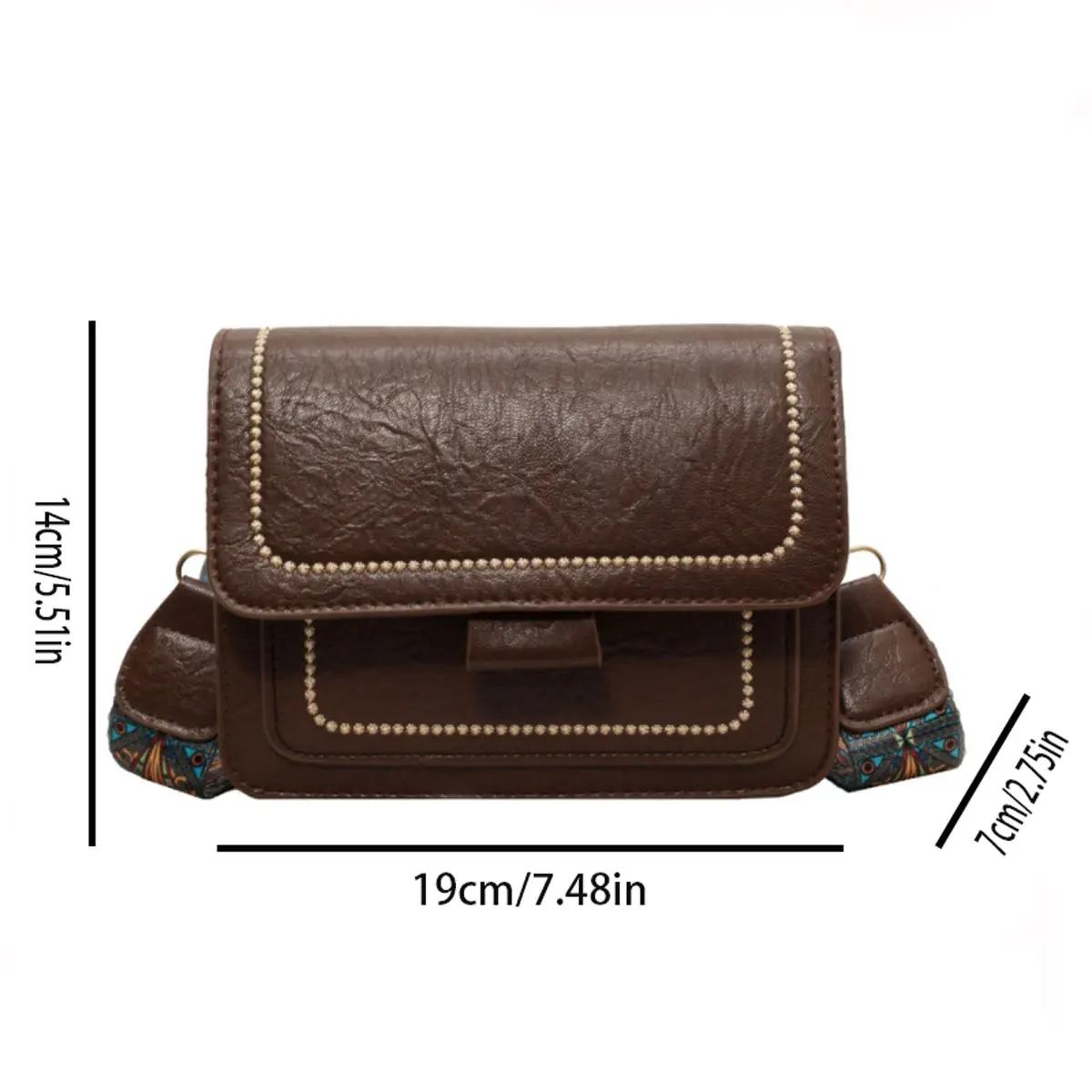 Casual foreign style small square bag female retro personality crossbody bag fashion simple shoulder bag